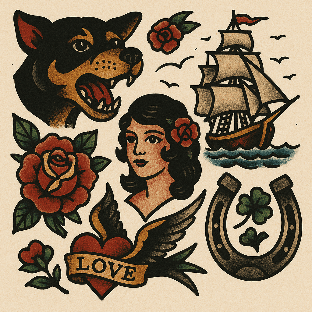 Ship, roses, and dog flash