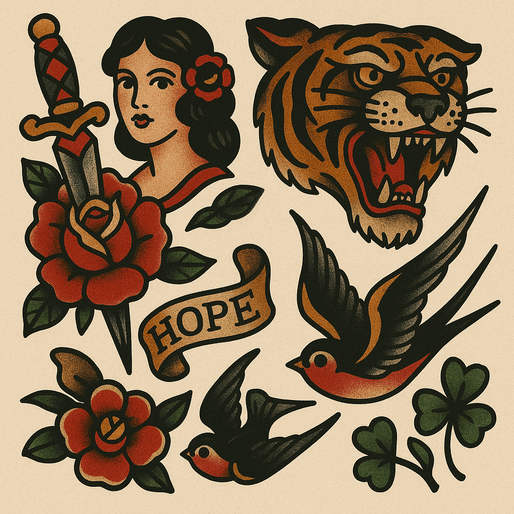 Woman portrait with tiger flash